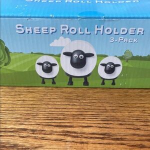 NWOT Sheep Toilet Paper Roll Holder 3-Pack
